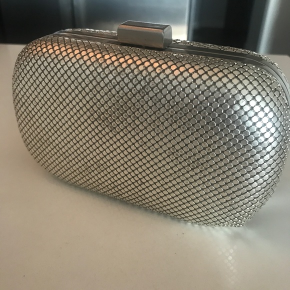 Whiting & Davis Handbags - Whiting & Davis Chrome Lattice Silver Clutch
